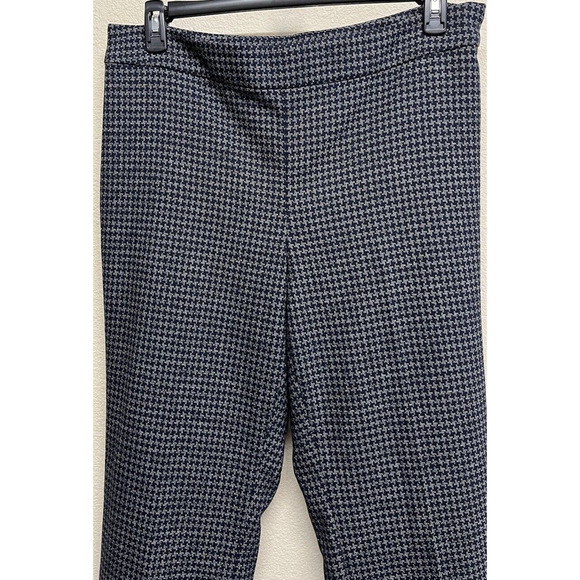 Talbots Houndstooth Dress Pants Size 12 Ponte Gray Navy Check - Picture 5 of 11